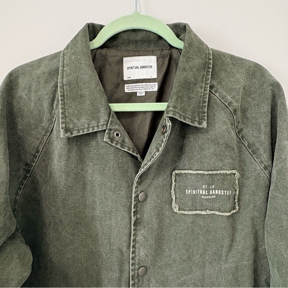 Spiritual Gangster | Rare DT LA Warrior Jacket | Sz L | Green | EUC - Picture 2 of 13